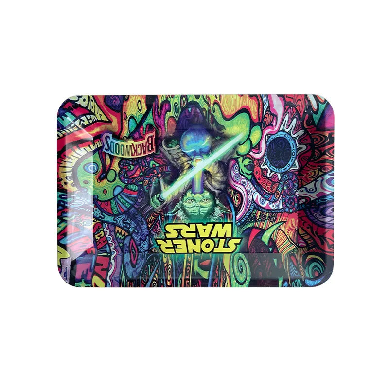 Cigarette Tobacco Metal Rolling Tray Roller Papers Cigar Herb Grinder Tool Storage Plate Smoking Accessories