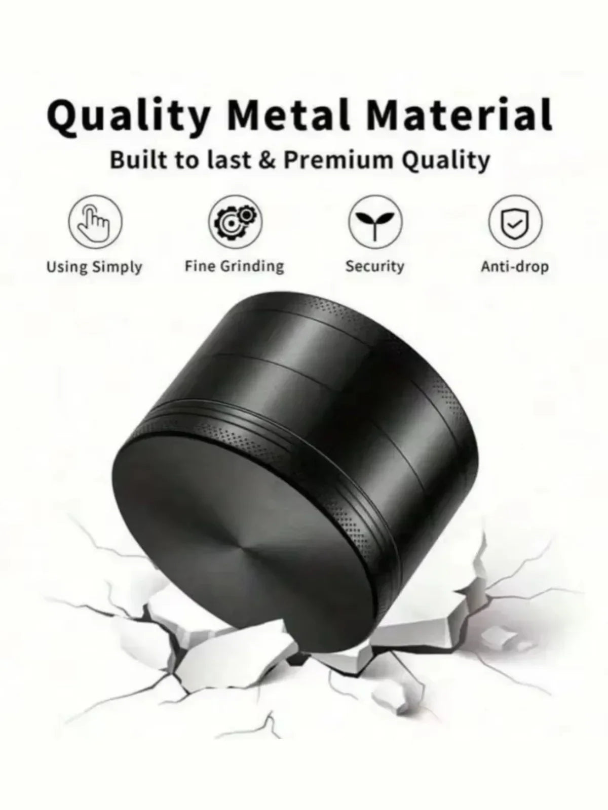 2/2.5inch Cartoon Herb Grinder Metal 4-Layer Manual Spice Mortar Mill Salt Pestle Raw Grass Tobacco Grinder Smoking Kitchen Tool