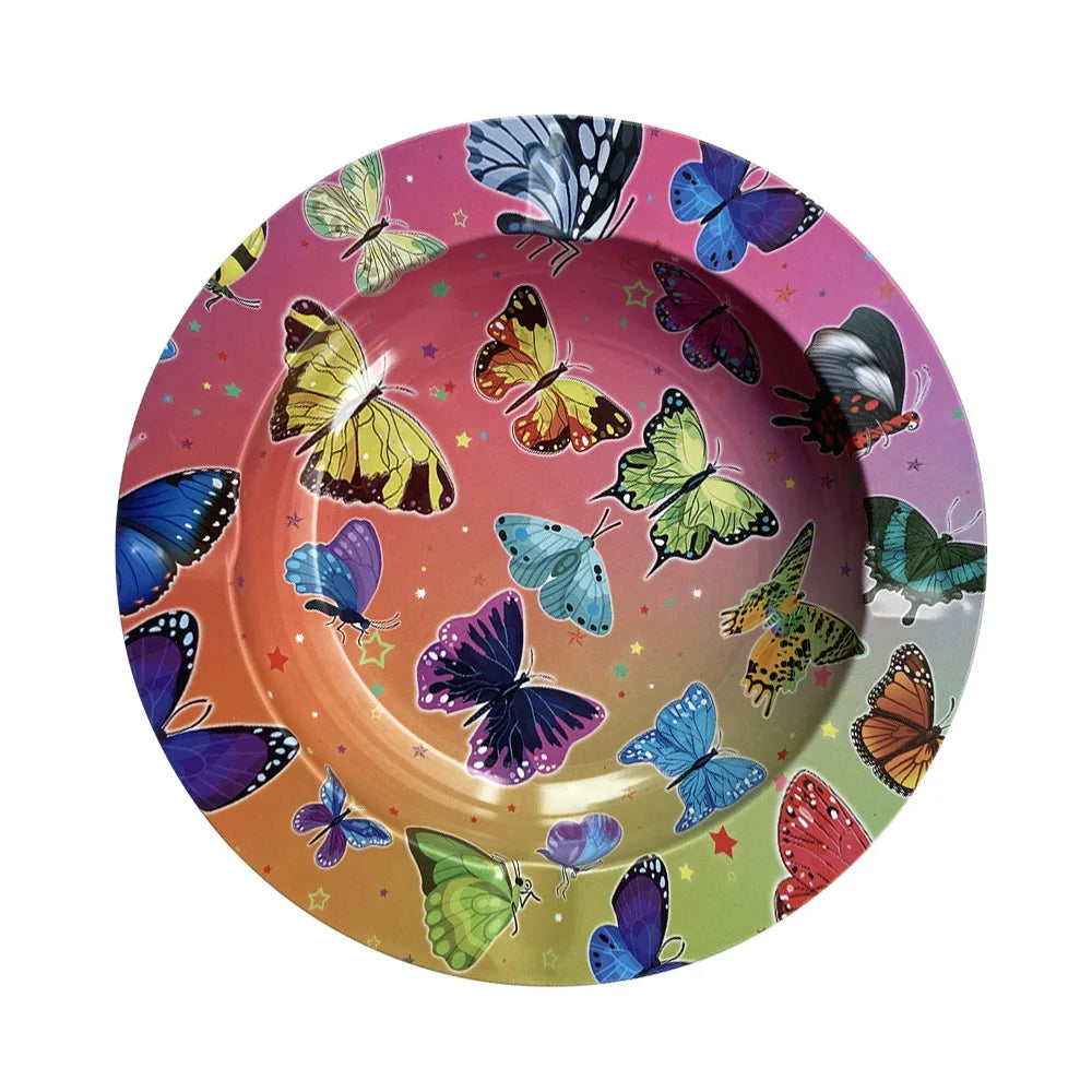 Round Cigar Cigarette Ashtray Ash Tray Ash Disc Smoking Ash Tray Tobacco Herb Rolling Tray Cigarette Paper Rolling Tray Plate