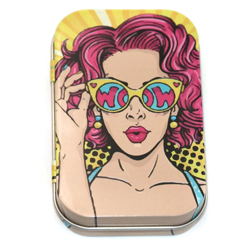 Cigarette Case Box Flip Cap Tobacco Storage Smoke Humidor Rolling Paper Jewelry Candy Coin Key Organizer Tin Flip Gifts Sealed