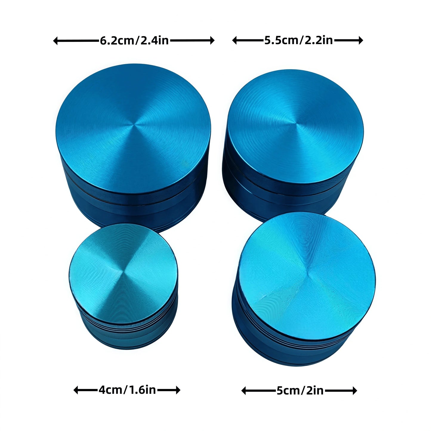 4-Layer Rainbow Tobacco Grinder - 15 Colors ( 40mm) | Aerospace Aluminum W/ Pollen Catcher,The Most Suitable