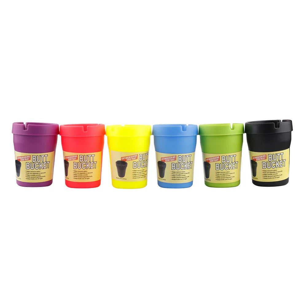 JUSES' S Fashion Car Ashtray Fireproof Material Easy Clean Ash Tray Fit Most Auto Cup Holder Truck Office Home Accessories