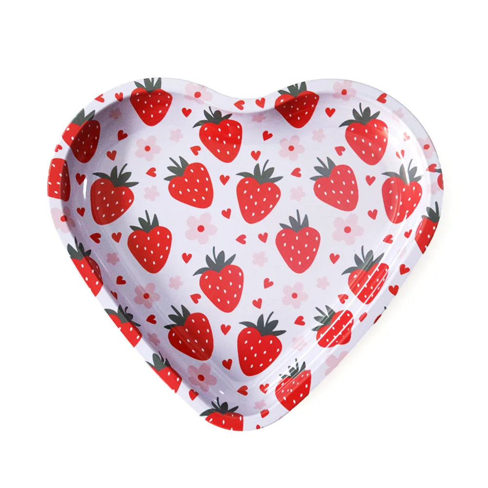 Love-Shaped Cigarette Tray Tobacco Metal Rolling Tray 16.5x18CM Plate Cmoking Smoking Accessories Storage Tray