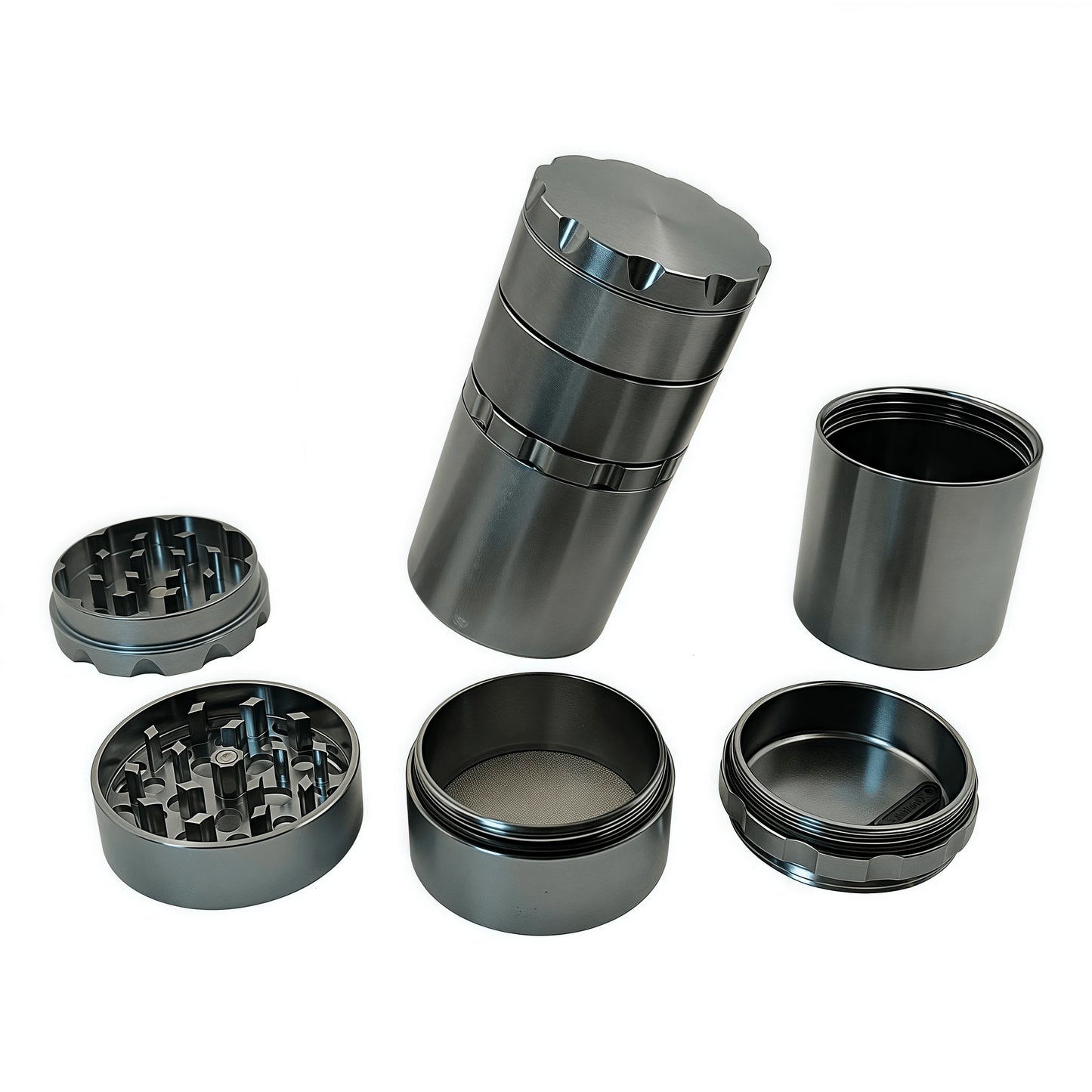 50mm 5-Layer Grinder | 8 Colors | with Storage Base & Diamond Teeth for Efficient Grind,Tobacco Accessories