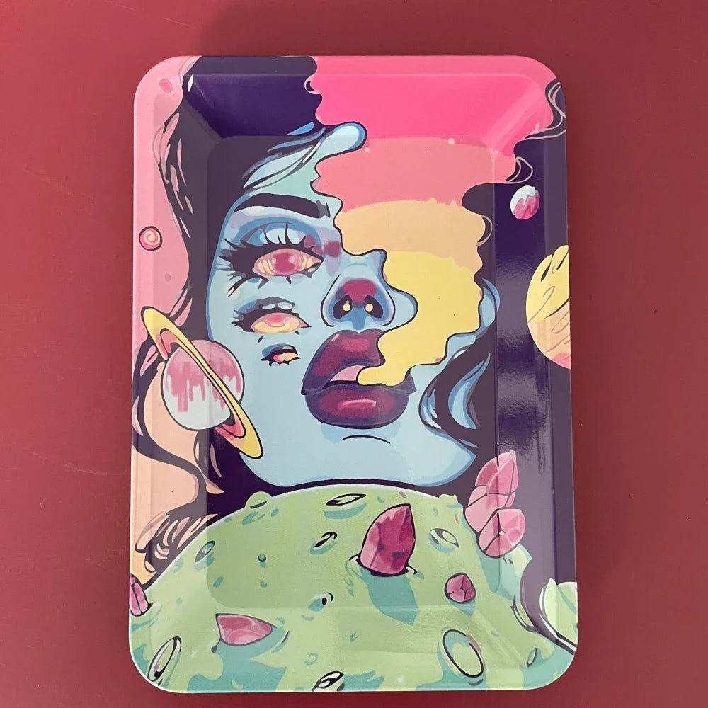 Metal Rolling Tray Smoking Accessories 180*125mm