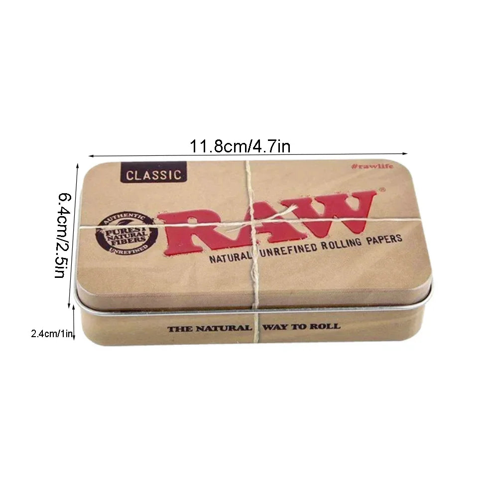 R@W Metal Tin Box on The Go Storage Box Smoking Storage Accessory(CASE ONLY)