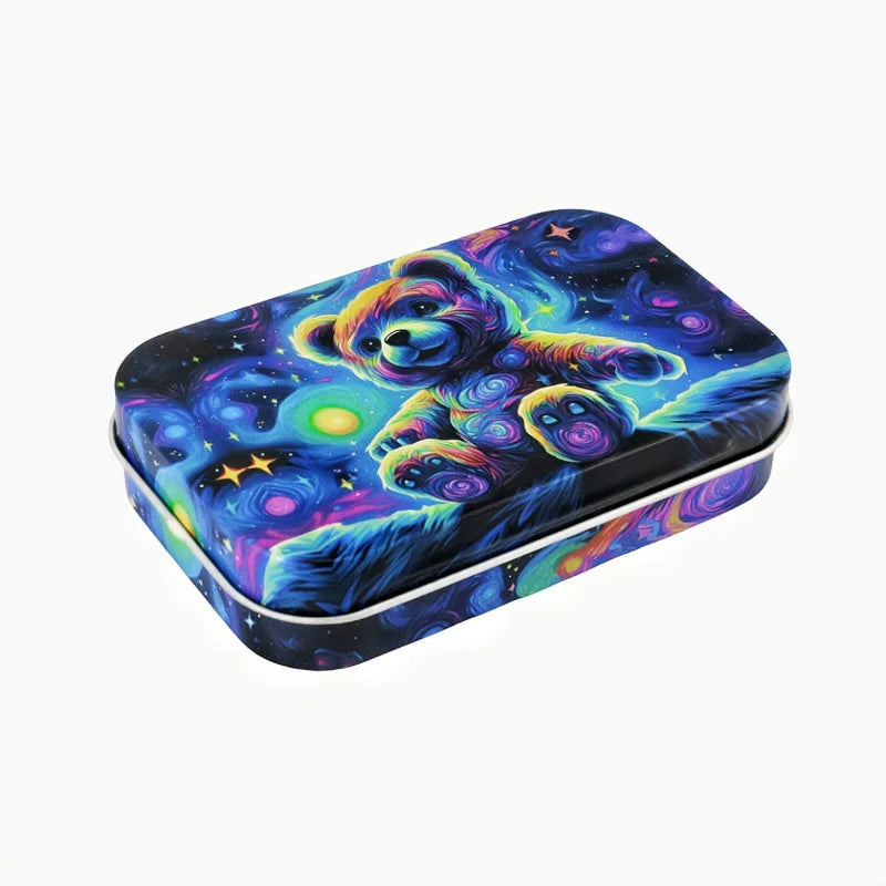 Tobacco Storage Box Humidor Rolling Paper Box Metal Cigarette Tinplate Case Jewelry Candy Coin Key Organizer Flip Gifts Sealed