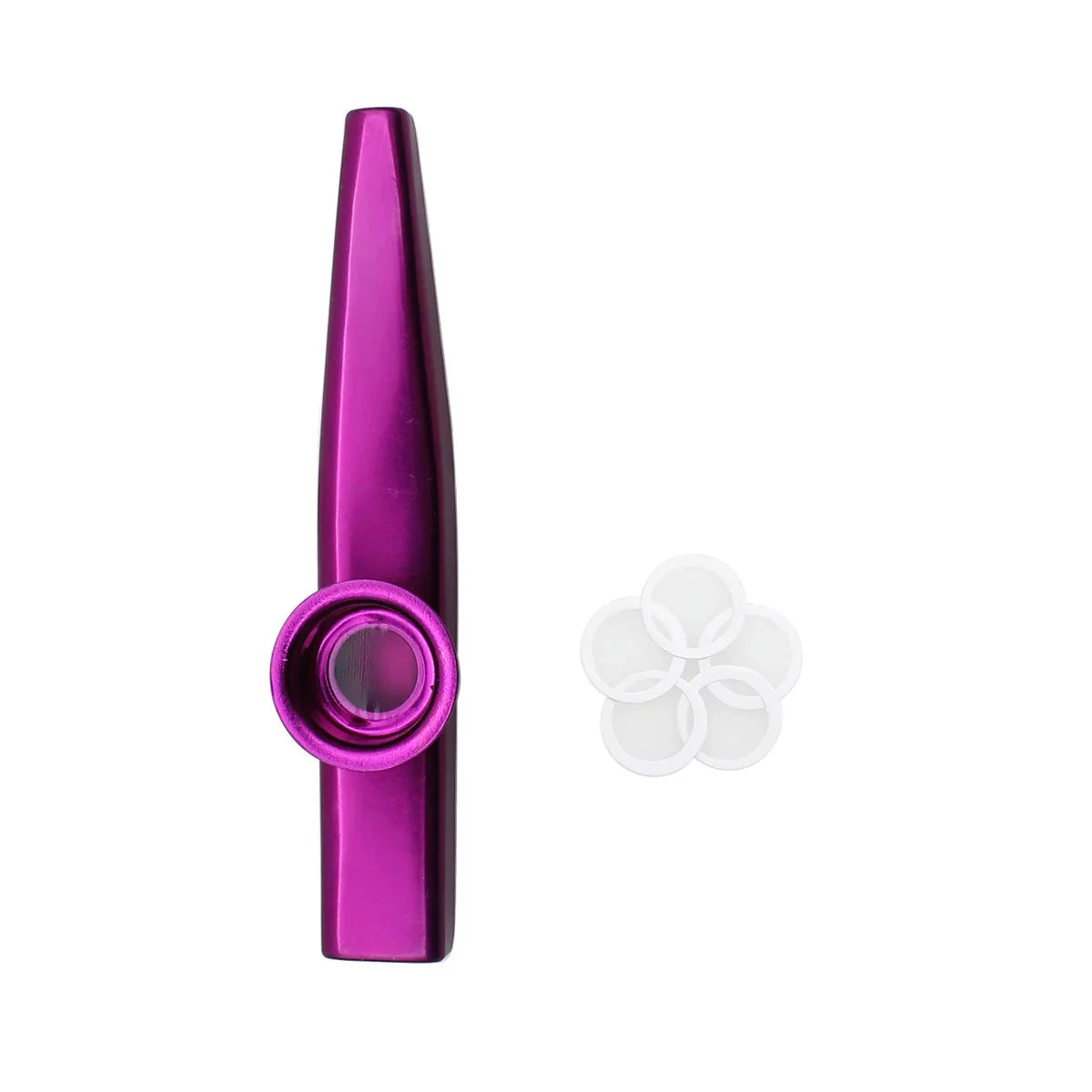 Kazoo Golden Aluminum Alloy with Membrane Flute Diaphragm Mouth Kazoos Musical Instruments