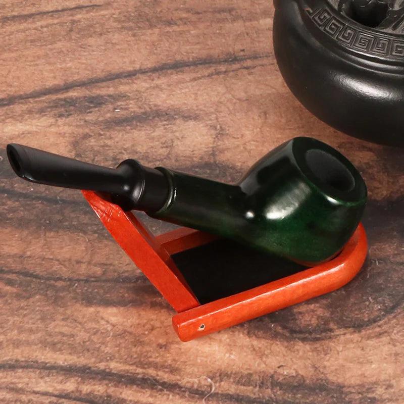 Wood Smoking Pipe 9mm Filter Portable Tobacco Pipe Smoking Tool Accessories Gift