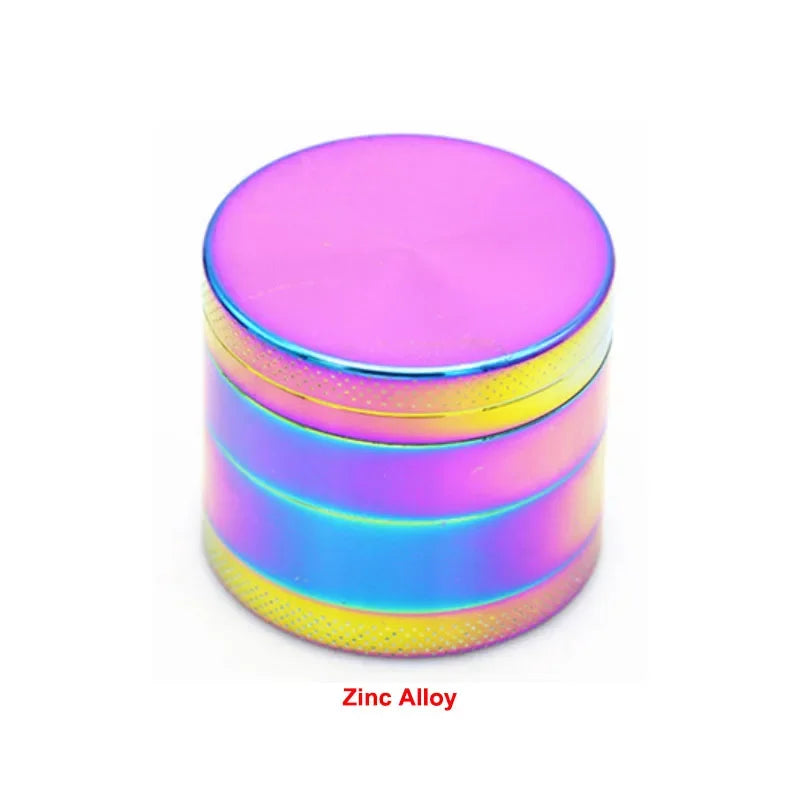 40mm 4 Layers Tobacco Herbal Grinder 5 Colors Crusher Metal Zinc Aluminum Alloy Cutter Mill Lighting for Spice Smoking