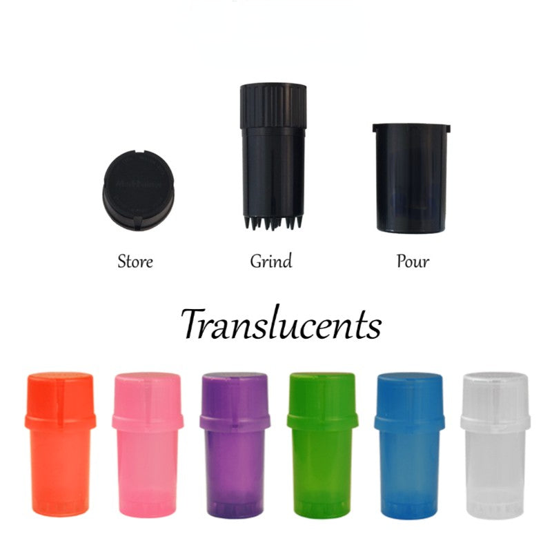 Stash Jar Storage Container with a Built-In Grinder Air Tight Water and Smell Proof Container