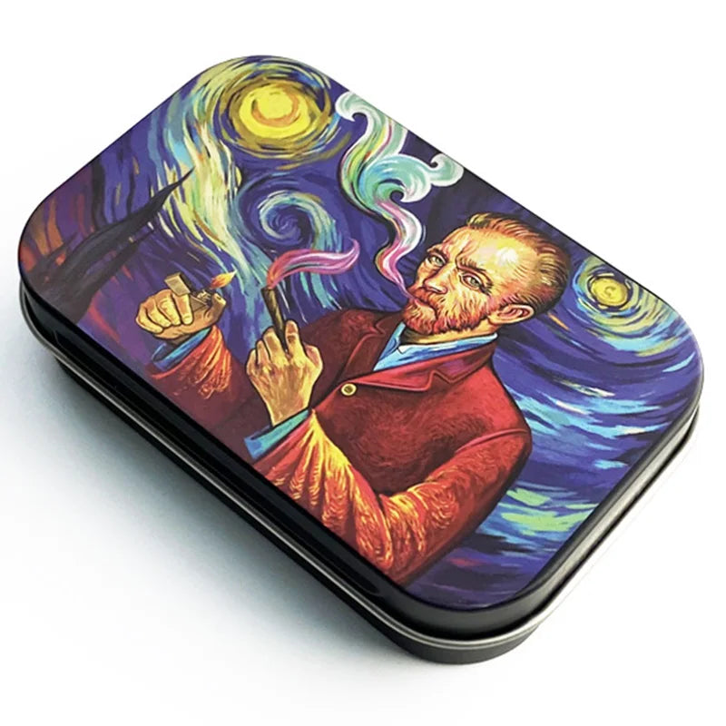 Cigarette Case Box Flip Cap Tobacco Storage Smoke Humidor Rolling Paper Jewelry Candy Coin Key Organizer Tin Flip Gifts Sealed
