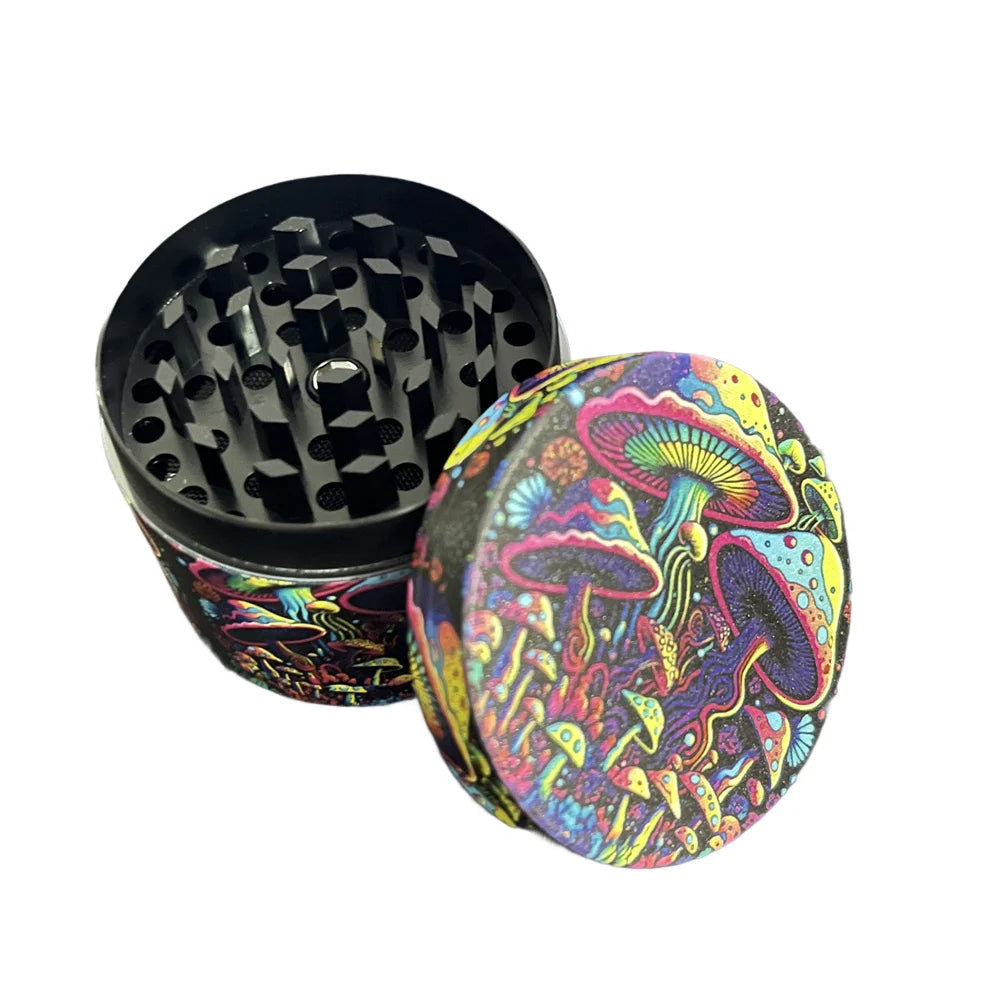 Creative Mushroom Patterned Metal Tobacco Grinder Multipurpose Spice Crusher with Durable Herb Grinder for Kitchen, gift Ideal