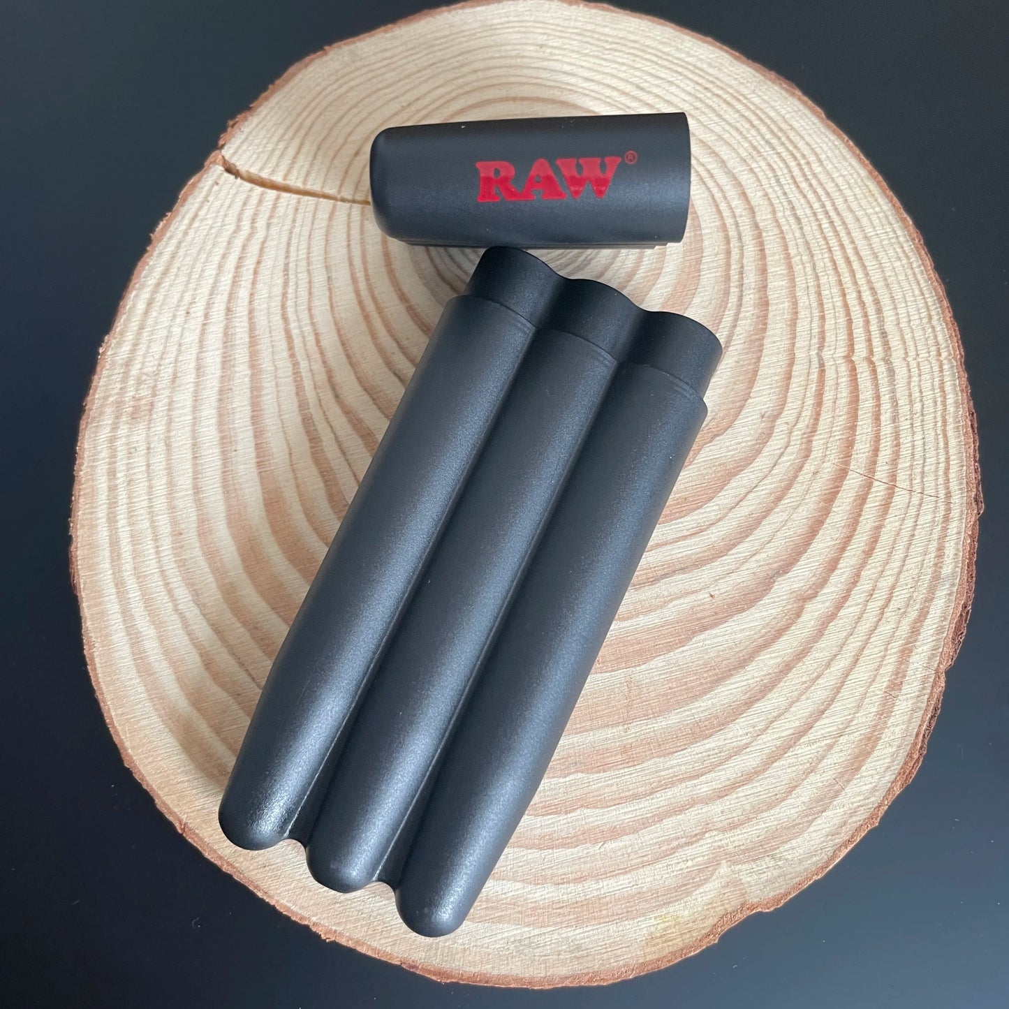 3pcs RAW Rolling Tray Metal Tin Box Smell Proof Cone Case Tube Combo