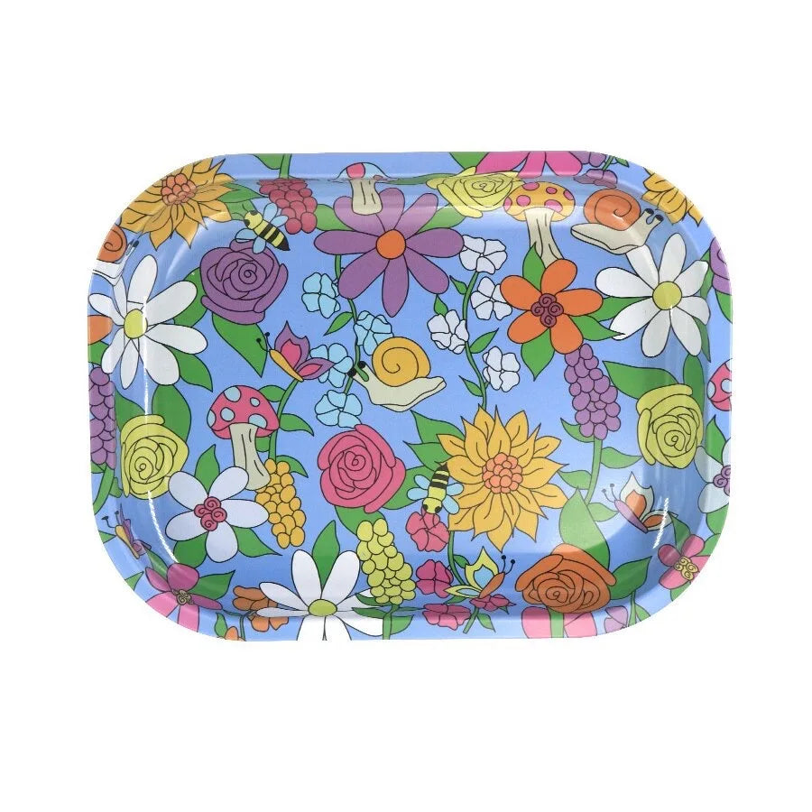 Dish Tin Storage Case Plate Small Roller Container 18*14cm Metal Tobacco Tinplate Rolling Tray Cigarette Smoking Accessories