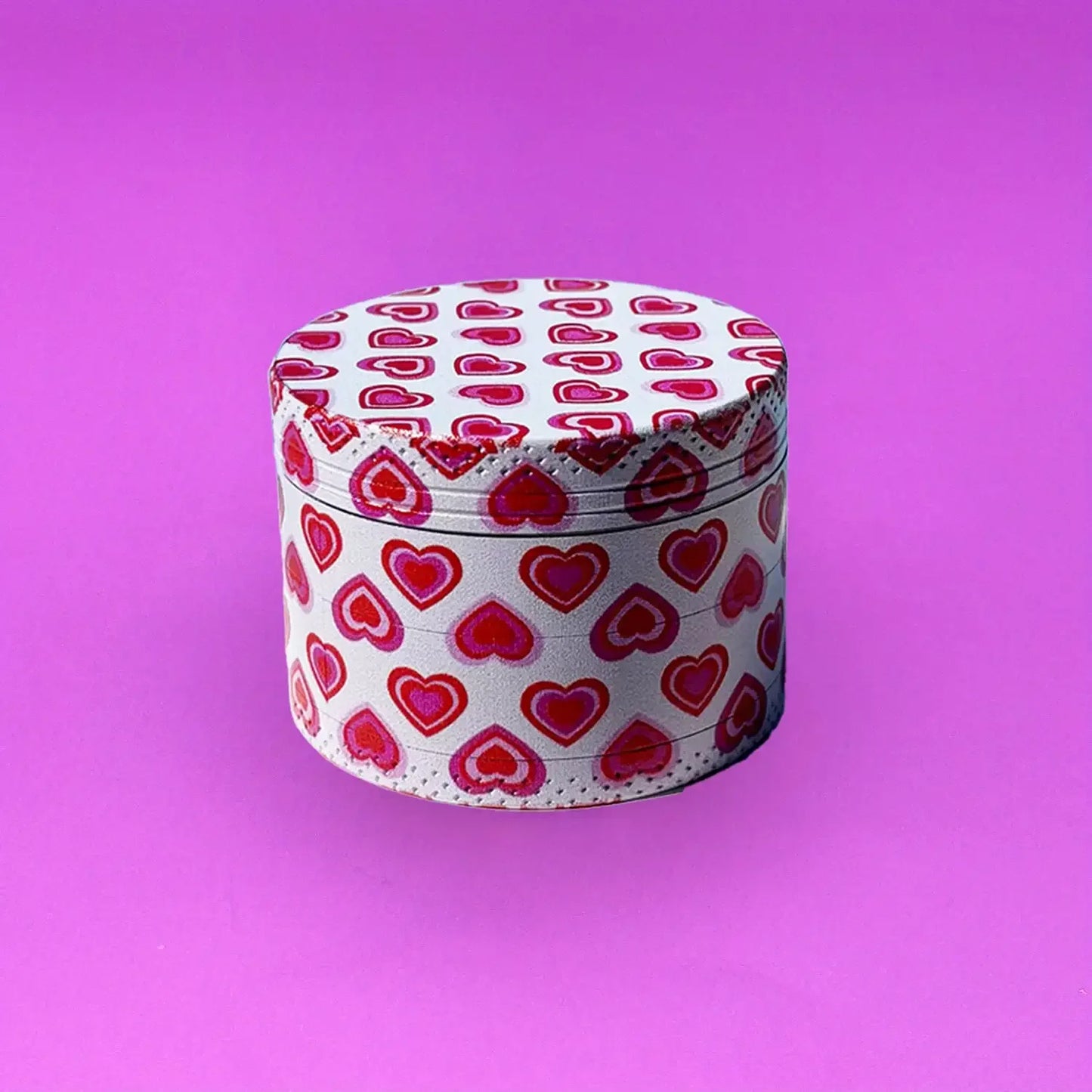 2" LOVE Heart Printing Herb Grinder 4-layer Grinder with Pollen Catcher Gifts for Her