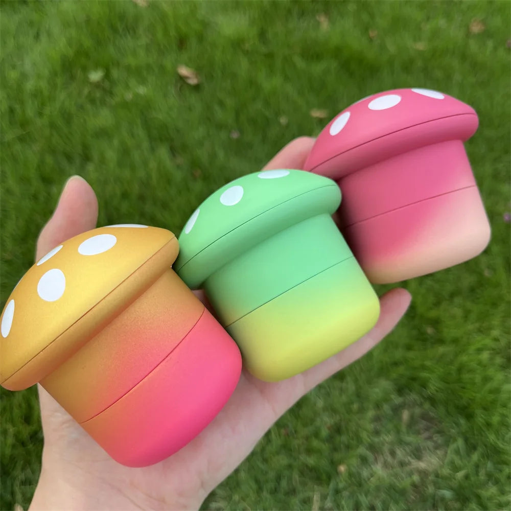 Portable Mushroom-Shaped 4-Layer Herb and Spice Grinder Metal Durable Construction, Manual Handheld Operation