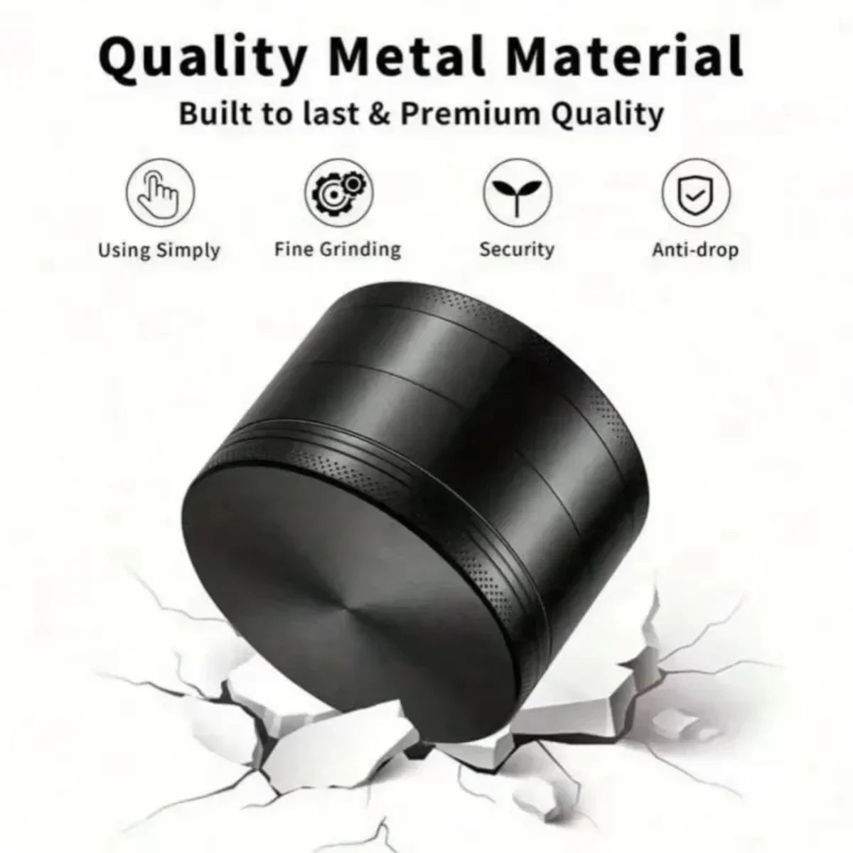 2/2.5inch Cartoon Herb Grinder Metal 4-Layer Manual Spice Mortar Mill Salt Pestle Raw Grass Tobacco Grinder Smoking Kitchen Tool