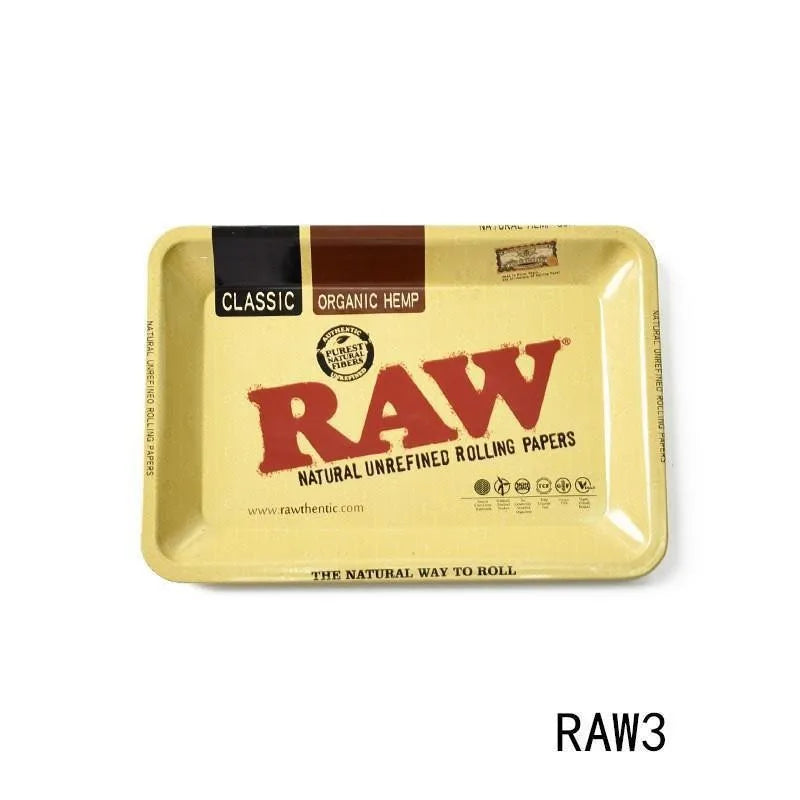 Colorful Metal Rolling Tray Tobacco Plate Cigar Smoking Accessories Sundries Storage Container 180*125mm