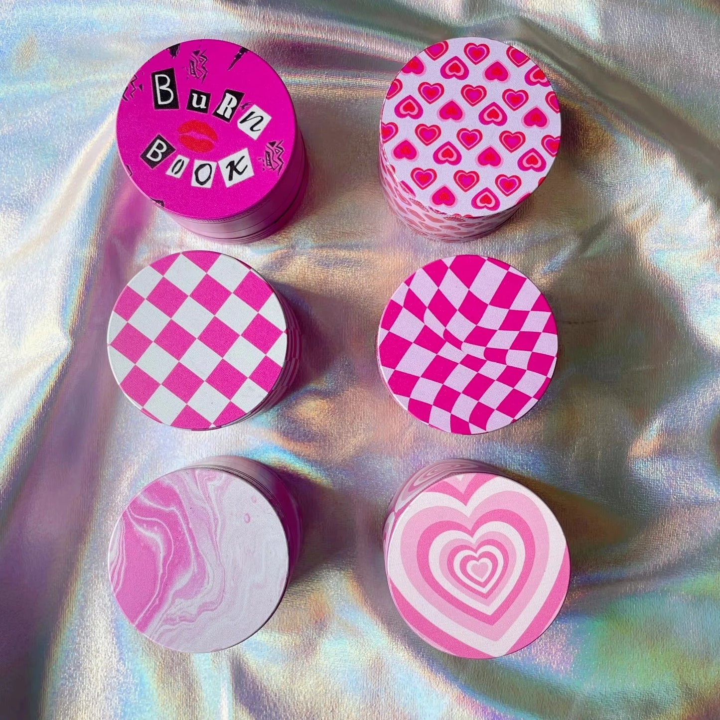 Pink Collection Metal Herb Grinder 2inch/50mm Girl Gifts
