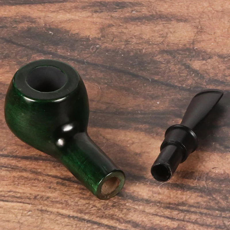 Wood Smoking Pipe 9mm Filter Portable Tobacco Pipe Smoking Tool Accessories Gift