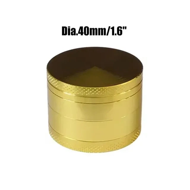 4 Layers Aluminium Herb and Spice Grinder 5 colors 40mm Grinder Metal with Scraper Portable Food Mill Zinc Alloy Smooth Grinding