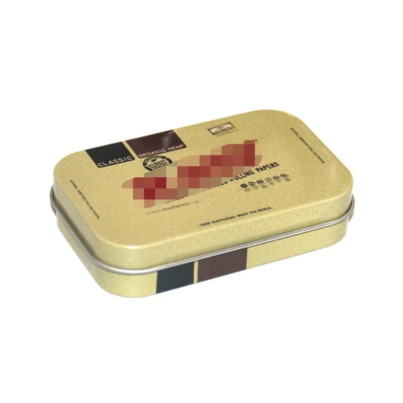 1 Pc Tinplate Jewelry Candy Coin Key Organizer Cigarette Case - Rectangle Container Tobacco Storage Smoking Accessories