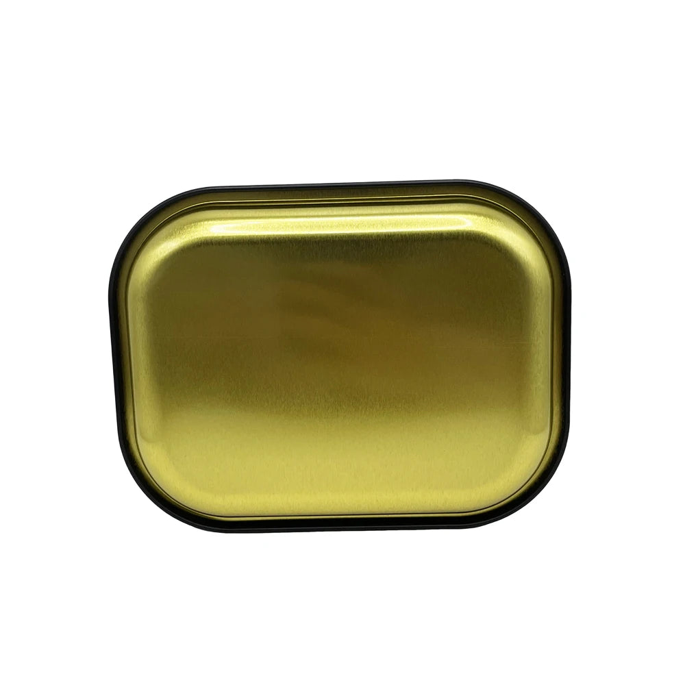 Matte Black Metal Rolling Tray 18x14cm Tin Plated Container Cigar Cmoking Accessories Storage Tray