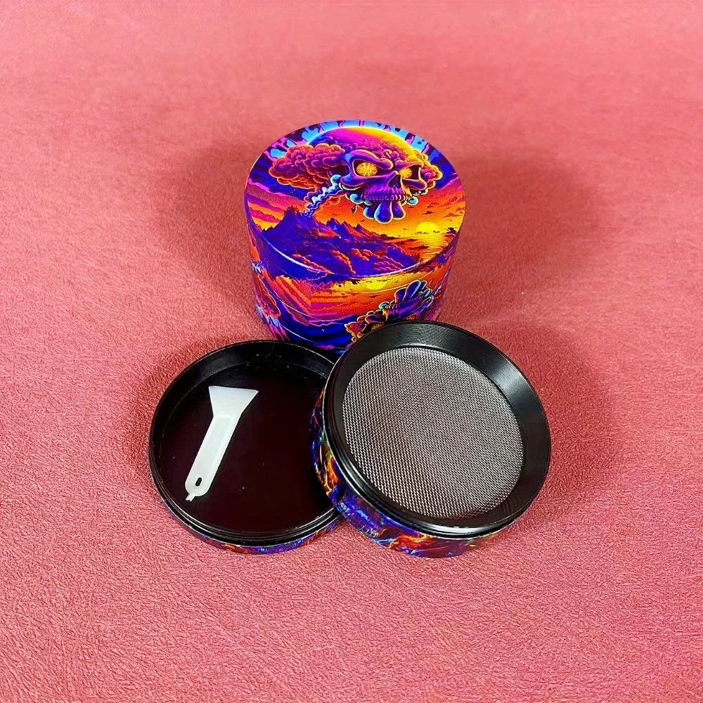 2inch Metal Skull Herb Grinder 4-layer Pepper Vanilla Mill Salt Ginger Mortar Tobacco Grass Grinder Cigar Cigarette Kitchen Tool