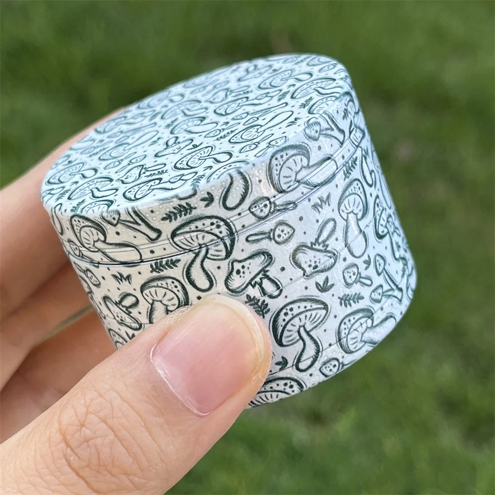 Creative Mushroom Patterned Metal Tobacco Grinder Multipurpose Spice Crusher with Durable Herb Grinder for Kitchen, gift Ideal