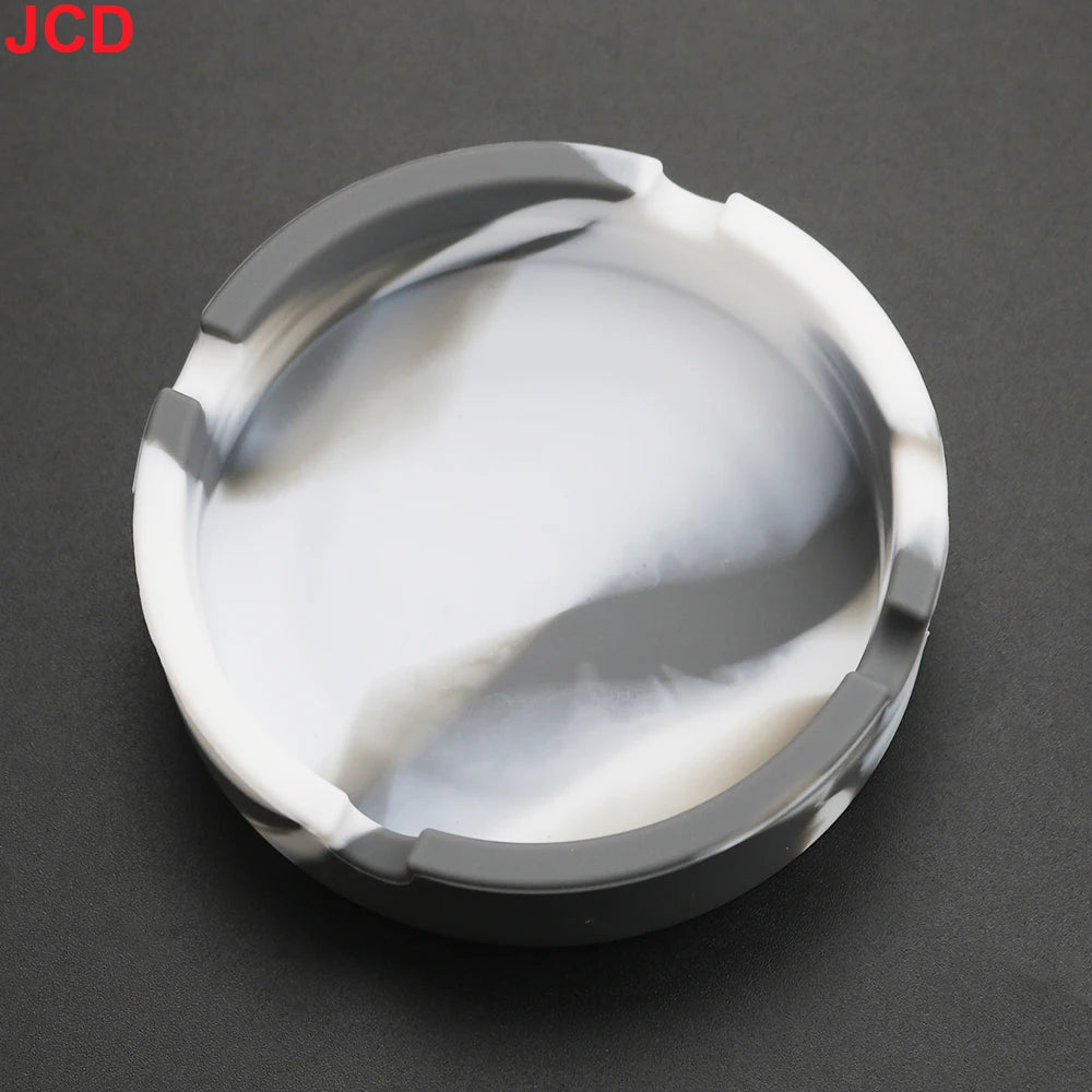 JCD 1pcs Colorful Circular Square Silicone Ashtray Light Fluorescent Smoke Convenient Cigarette Case Dropper Creative Ashtray 