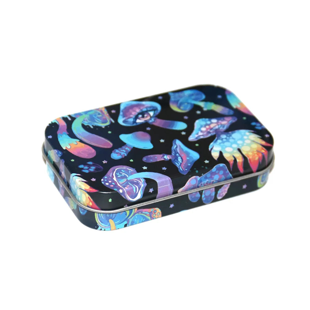 Tobacco Storage Box Humidor Rolling Paper Box Metal Cigarette Tinplate Case Jewelry Candy Coin Key Organizer Flip Gifts Sealed