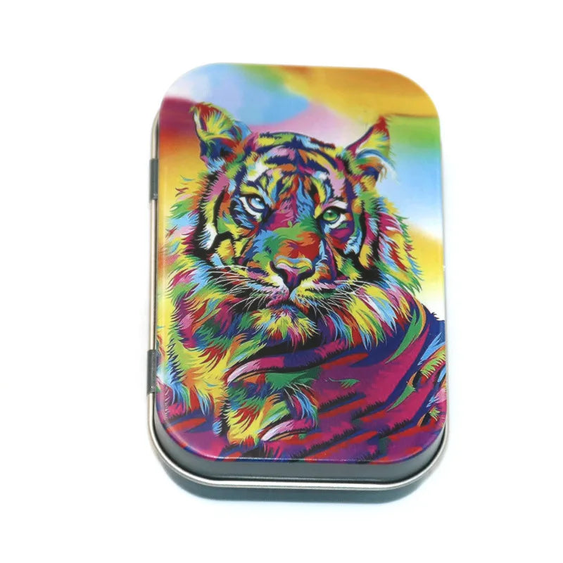 1 Pc Tinplate Jewelry Candy Coin Key Organizer Cigarette Case - Rectangle Container Tobacco Storage Smoking Accessories