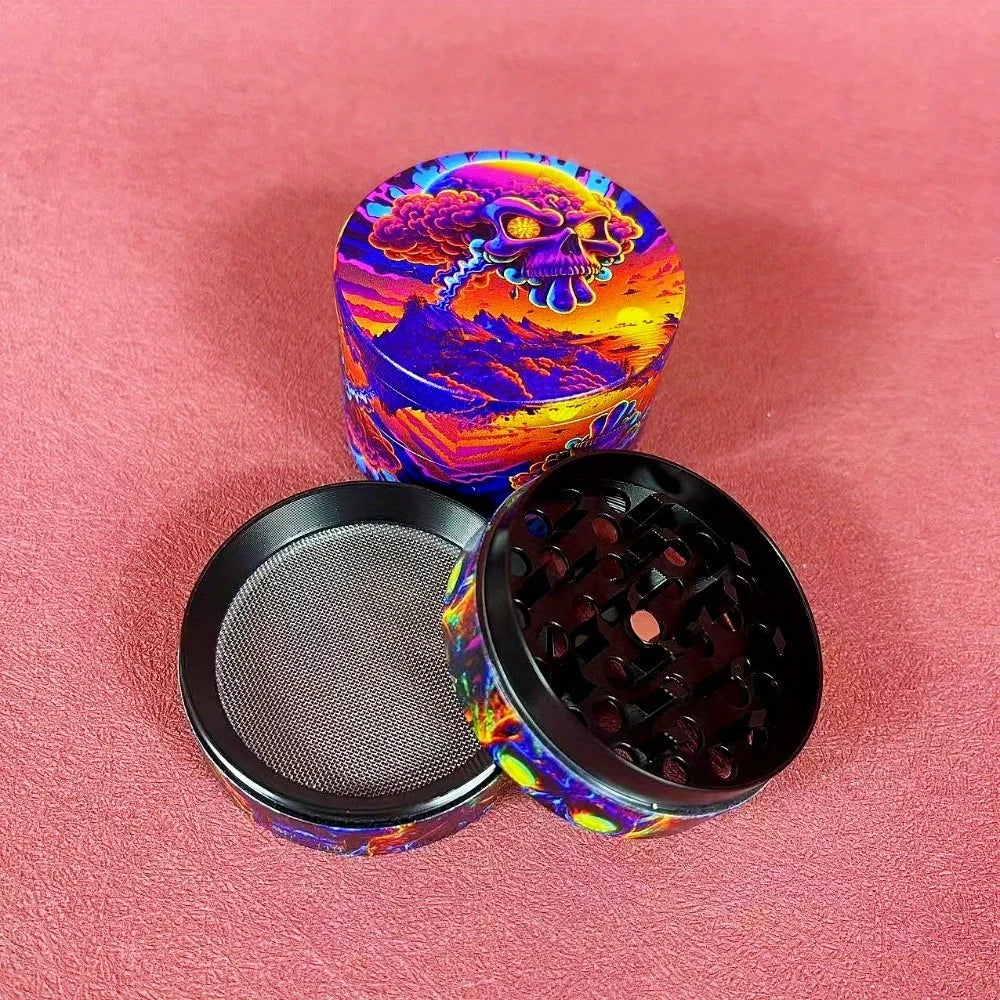 2inch Metal Skull Herb Grinder 4-layer Pepper Vanilla Mill Salt Ginger Mortar Tobacco Grass Grinder Cigar Cigarette Kitchen Tool