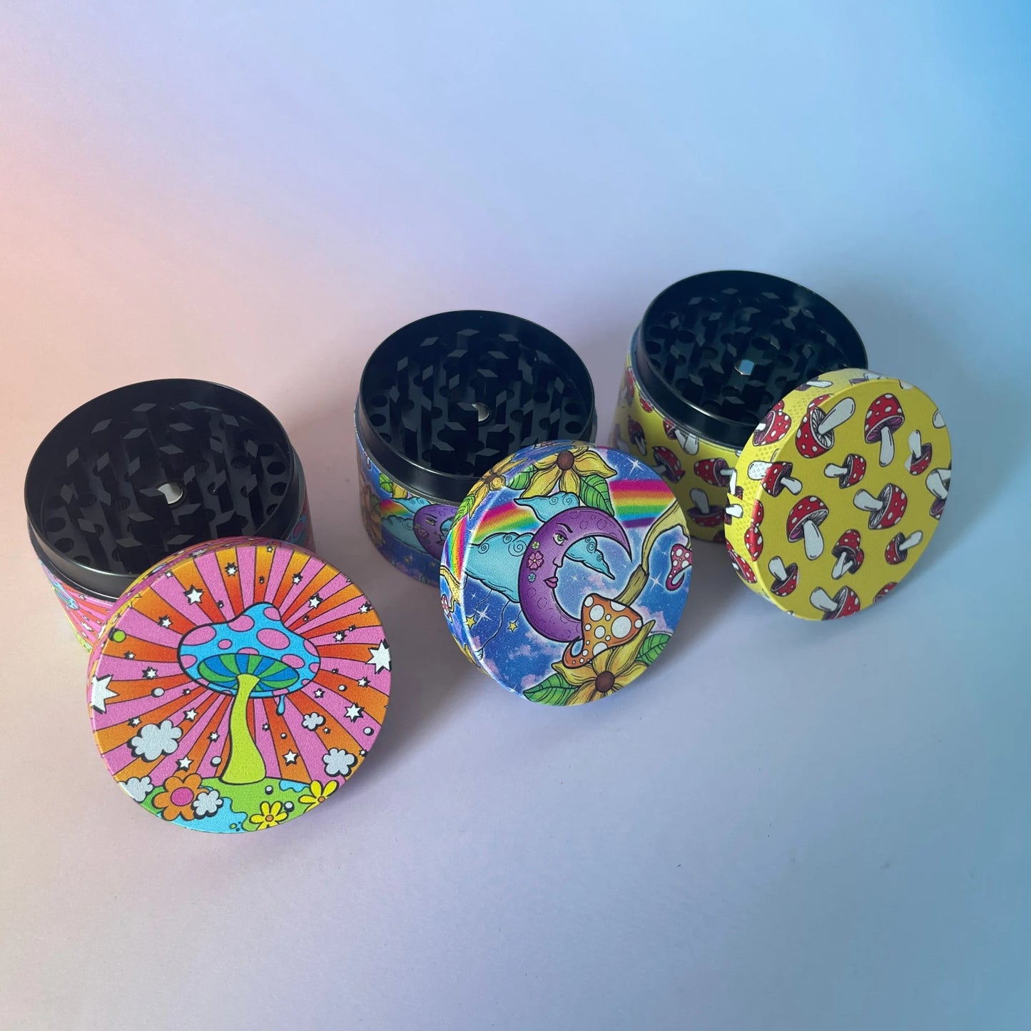 Mushroom Collection Metal Herb Grinder 2inch/50mm