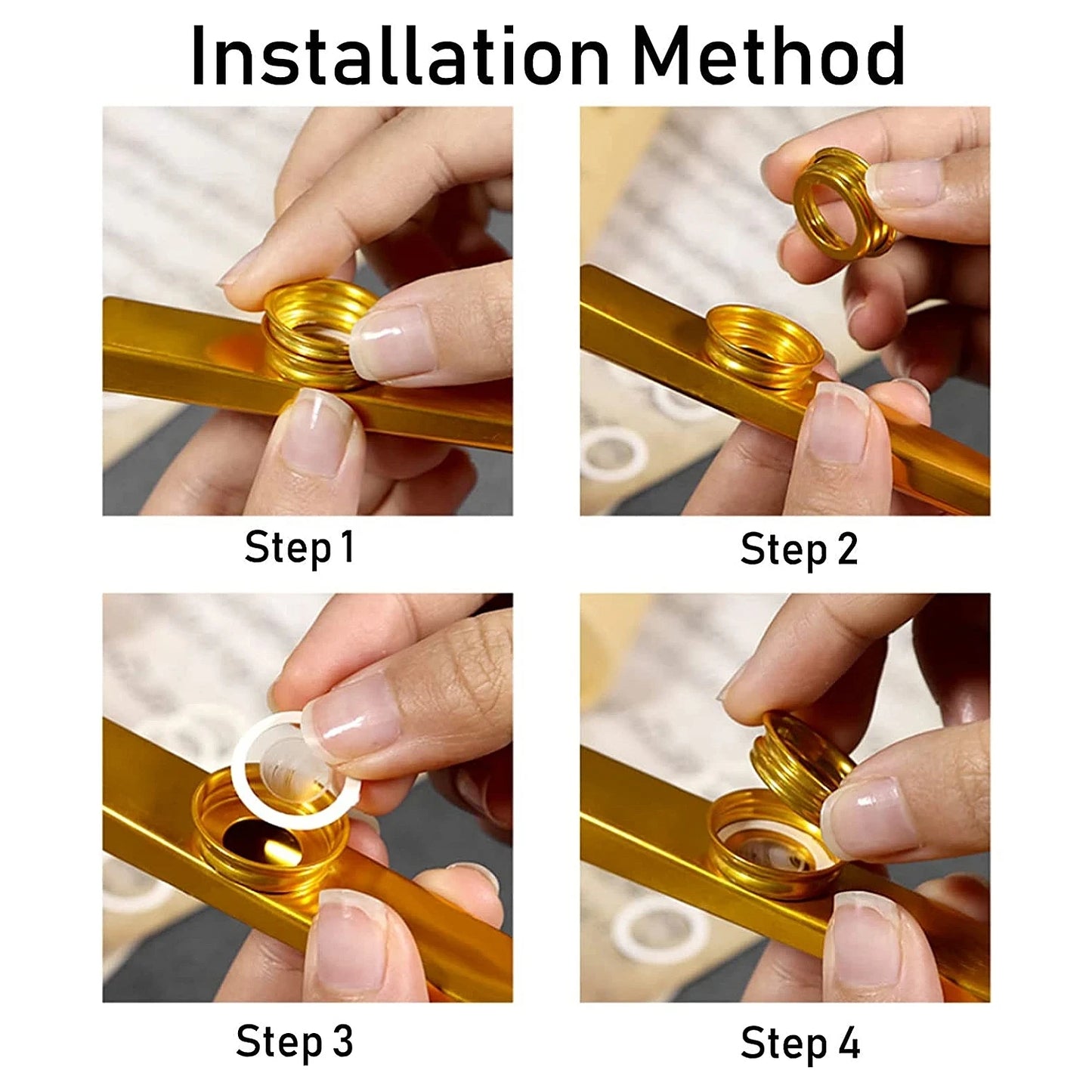 Kazoo Golden Aluminum Alloy with Membrane Flute Diaphragm Mouth Kazoos Musical Instruments