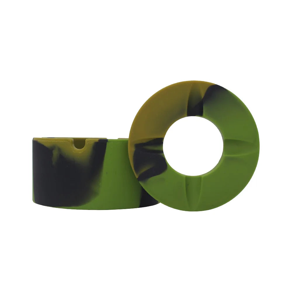 circle silicone Ashtray with cap plastic Multifunctional portable durable fashionable office home meeting room Cigarette Smoke
