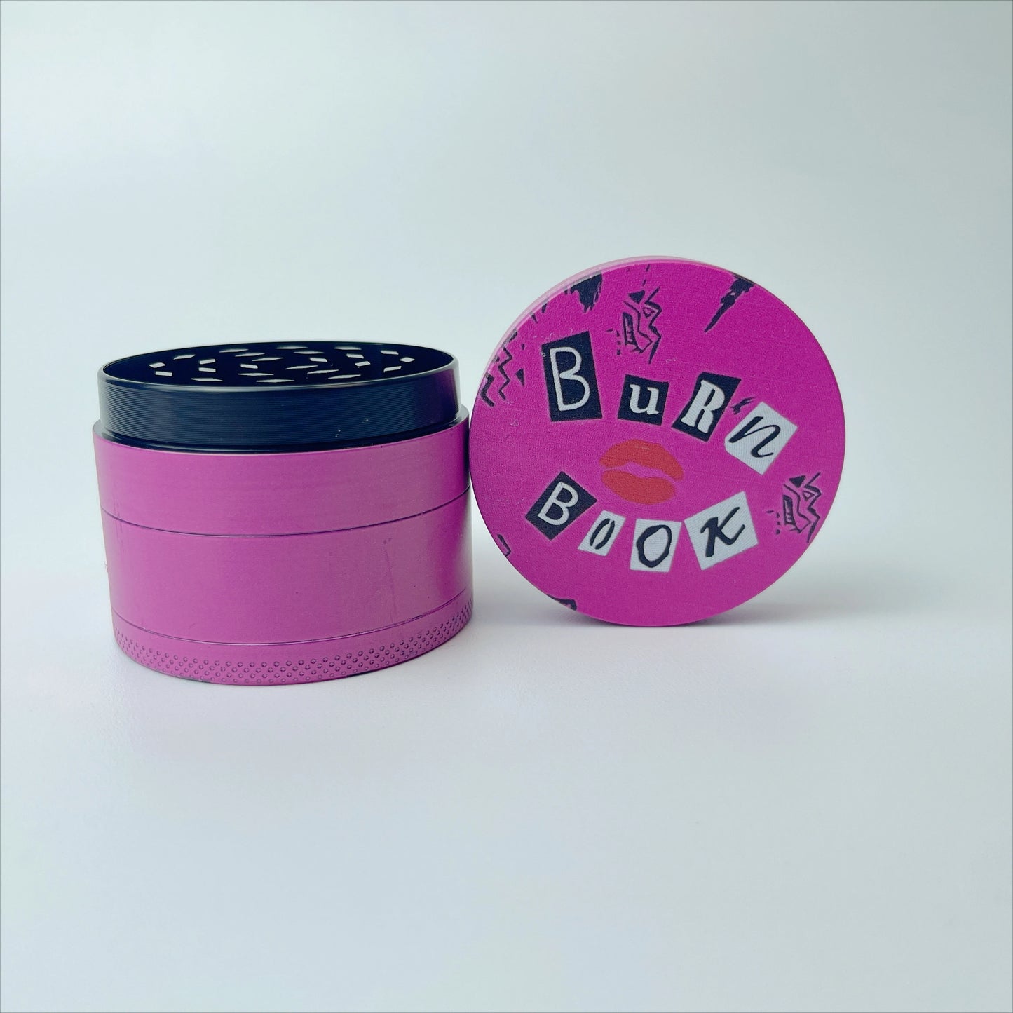 2inch/50mm Burn Book Pink Collection Metal Herb Grinder