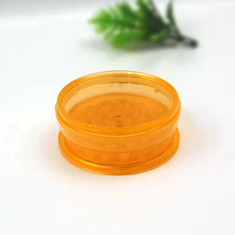 60mm plastic 3-layer color cigarette grinder, 3-layer flat plastic cigarette grinder