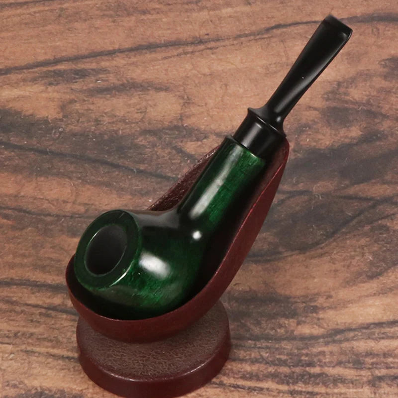 Wood Smoking Pipe 9mm Filter Portable Tobacco Pipe Smoking Tool Accessories Gift
