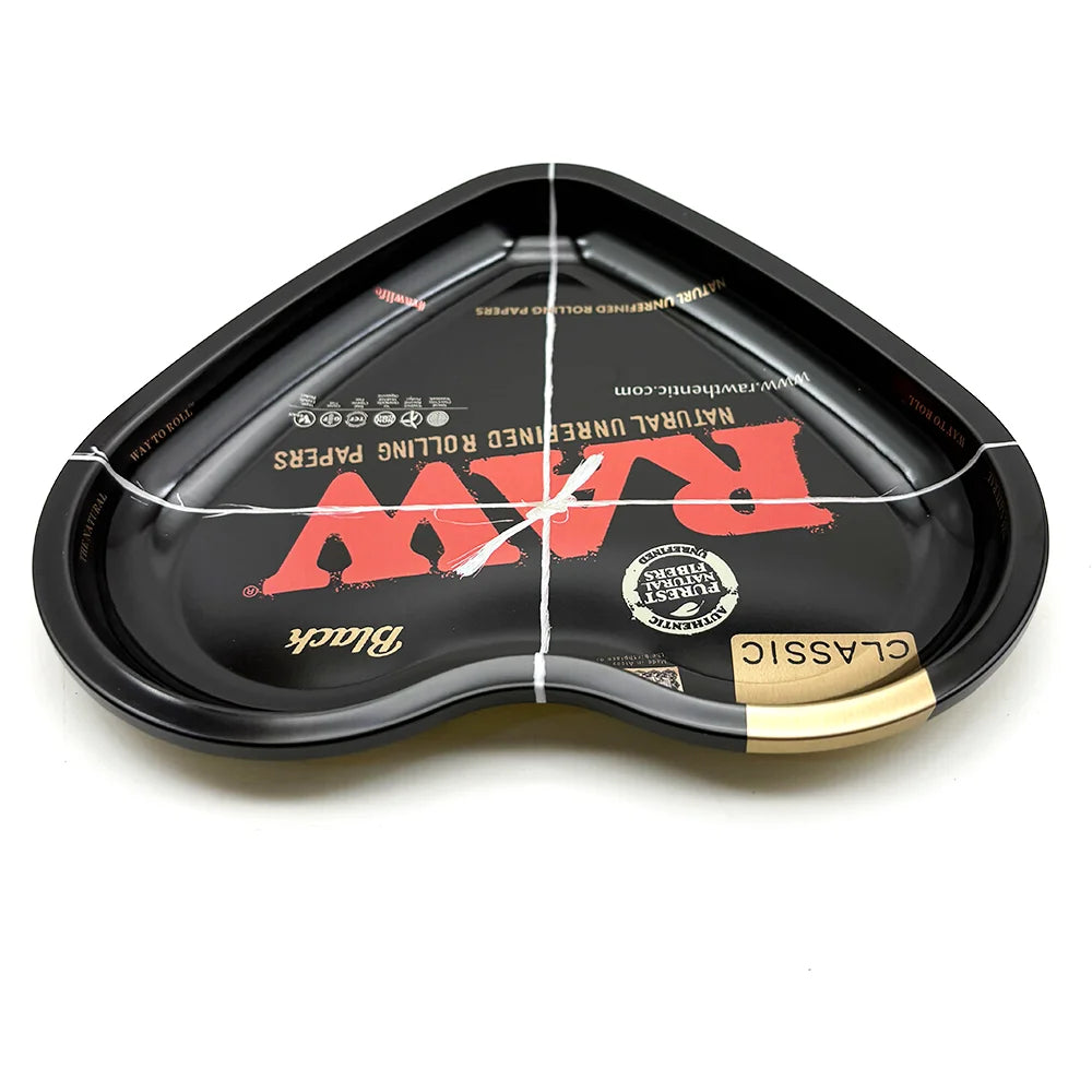 Love-Shaped Cigarette Tray Tobacco Metal Rolling Tray 16.5x18CM Plate 60MM Plastics Herb Grinder 2 layer Cigarette Spice Crusher