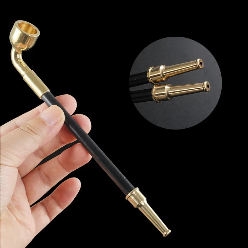Old-style Copper Long Rod Smoking Tobacco Pipe Traditional Long Tobacco Smoking Pipe Men's Smoker Gift