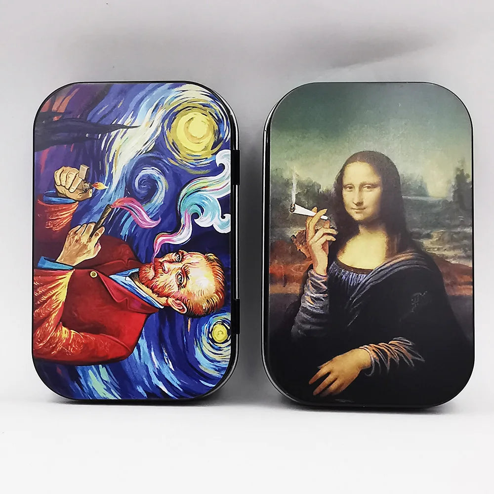 Cigarette Case Box Flip Cap Tobacco Storage Smoke Humidor Rolling Paper Jewelry Candy Coin Key Organizer Tin Flip Gifts Sealed