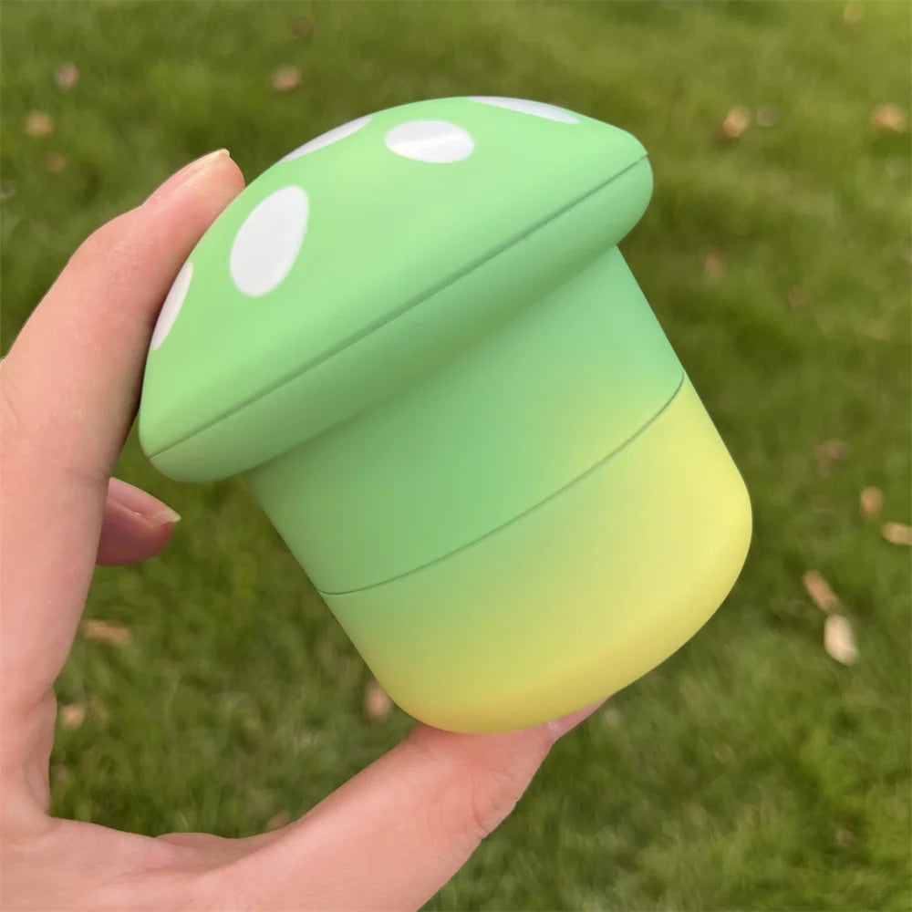 Portable Mushroom-Shaped 4-Layer Herb and Spice Grinder Metal Durable Construction, Manual Handheld Operation