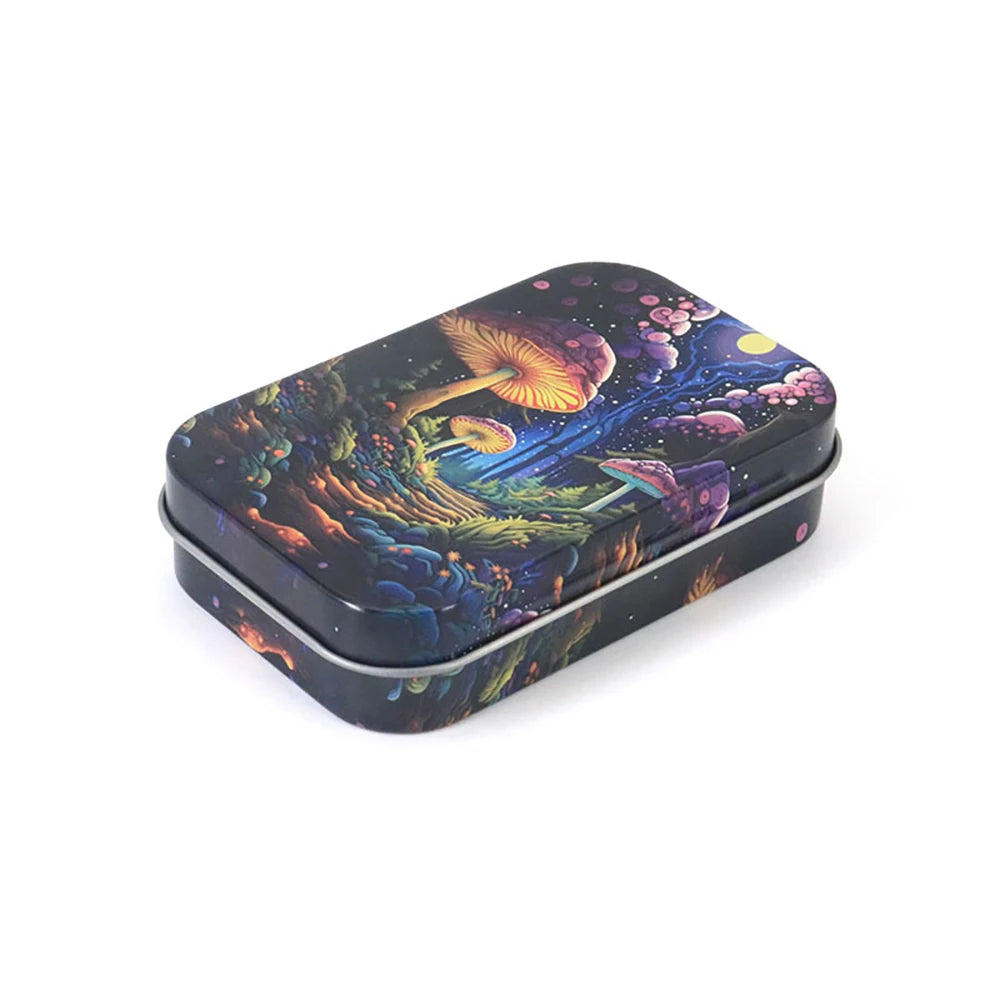 Tobacco Storage Box Humidor Rolling Paper Box Metal Cigarette Tinplate Case Jewelry Candy Coin Key Organizer Flip Gifts Sealed