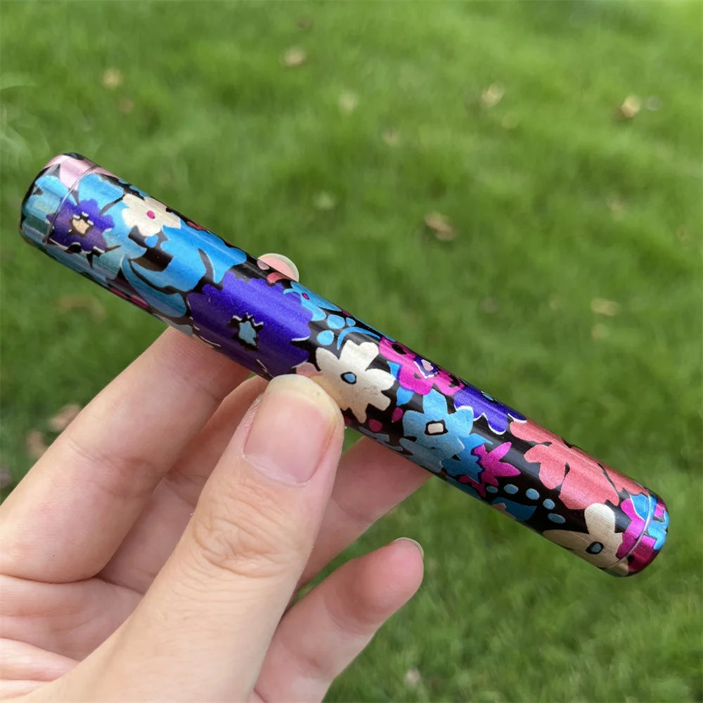 Printing Colors Proof Waterproof Cigarette Holder Aluminum Cigar Airtight Container Travel Storage Tube Smoking Accessories