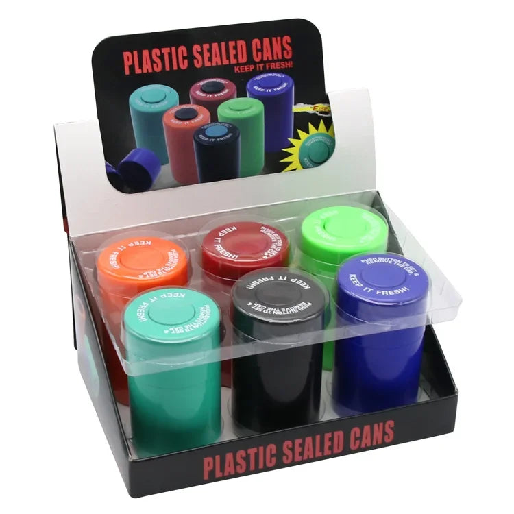 Airtight Stash Jar Smell Proof Herb Stash Container Vacuum Seal Tobacco Herb Box can Accessories muti-color For Keep It Fresh