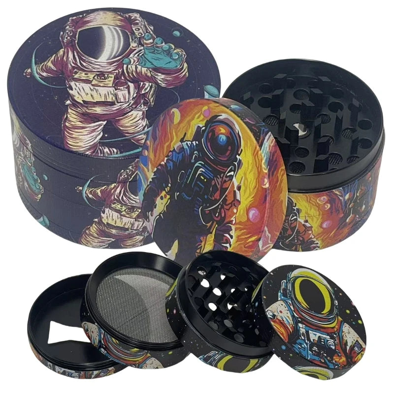 50mm Astronaut Manual Herb Hemp Grinder Spice Pepper Mill Mortar Raw Grass Tobacco Crusher Cigarette Smoking Accessories Tools