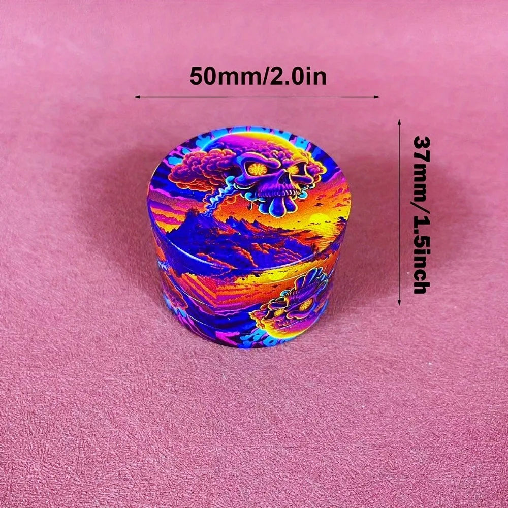 2inch Metal Skull Herb Grinder 4-layer Pepper Vanilla Mill Salt Ginger Mortar Tobacco Grass Grinder Cigar Cigarette Kitchen Tool