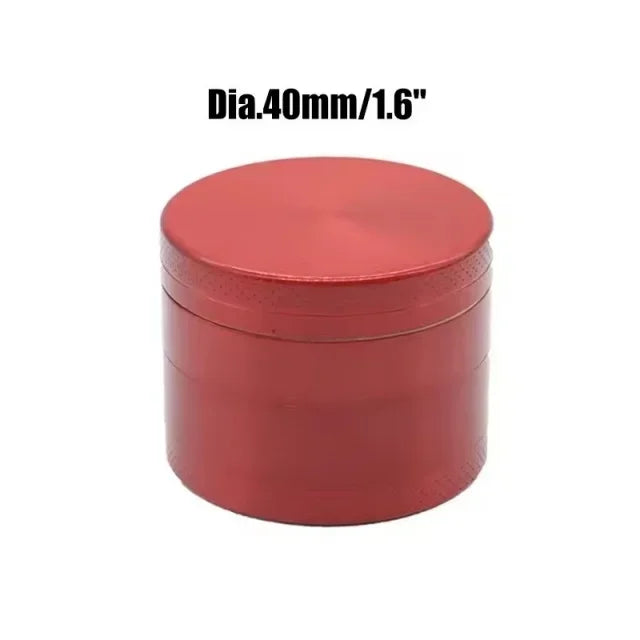 4 Layers Aluminium Herb and Spice Grinder 5 colors 40mm Grinder Metal with Scraper Portable Food Mill Zinc Alloy Smooth Grinding